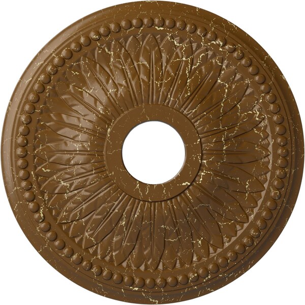Ekena Millwork Bailey Ceiling Medallion (Canopies up to 5 3/4"), 18"OD x 3 3/4"ID x 1 1/2"P, Smokey Topaz Crackle CM18BISTC - main
